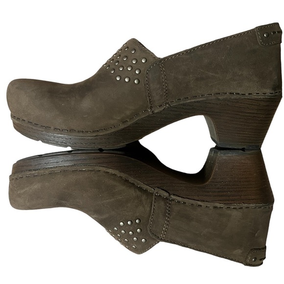 Dansko mavis brown leather studded clogs - Picture 3 of 7